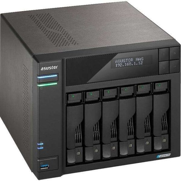 Asustor AS6706T Lockerstor 6 Gen2,4Bay NAS,Quad-Core 2.0GHz CPU,Dual 2.5GbE Ports,8GB DDR4,Four M.2 SSD Slots (Diskless)