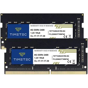 Timetec Hynix IC DDR4 2666MHz PC4-21300 Unbuffered Non-ECC 1.2V CL19 260 Pin SODIMM Laptop Notebook Computer Memory RAM Module Upgrade(4GB) - 16GB (2 x 8GB),DDR4 2400 (PC4 19200),17