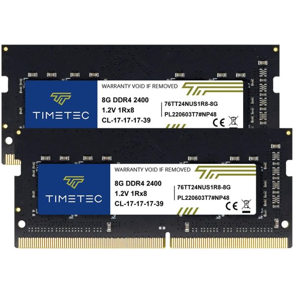 Timetec Hynix IC DDR4 2666MHz PC4-21300 Unbuffered Non-ECC 1.2V CL19 260 Pin SODIMM Laptop Notebook Computer Memory RAM Module Upgrade(4GB) - 16GB (2 x 8GB),DDR4 2400 (PC4 19200),17