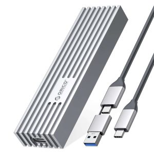 ORICO  40Gbps M.2 NVMe Enclosure for Thunderbolt 4/Thunderbolt 3/USB4 Max 4TB SSD 2230/2242/2260/2280 Aluminum M2 External SSD Case for M1 M2 Pro/Max, Compatible with USB4/3.2/3.1/3.0/2.0 - Silver,M.2 NVME SSD,USB 3.2 Gen2 (10Gbps)