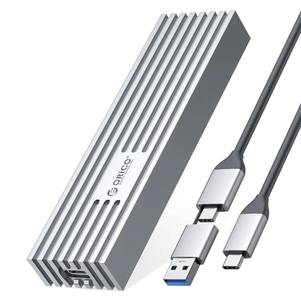 ORICO  40Gbps M.2 NVMe Enclosure for Thunderbolt 4/Thunderbolt 3/USB4 Max 4TB SSD 2230/2242/2260/2280 Aluminum M2 External SSD Case for M1 M2 Pro/Max, Compatible with USB4/3.2/3.1/3.0/2.0 - Silver,M.2 NVME SSD,USB 3.2 Gen2 (10Gbps)