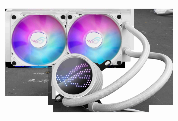 ASUS ROG RYUO III 360 ARGB All-in-one AIO Liquid CPU Cooler 360mm Radiator, Asetek 8th gen pump solution, Anime Matrix™ LED Display and ROG AF 12S ARGB fan - 2 Fan Slots (120 mm),White,ROG RYUO III 240 ARGB