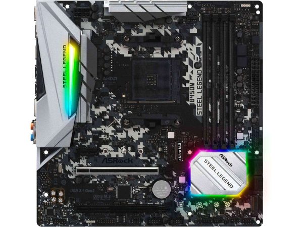 ASRock B450M-HDV R4.0 AM4 
 - B450M Steel Legend