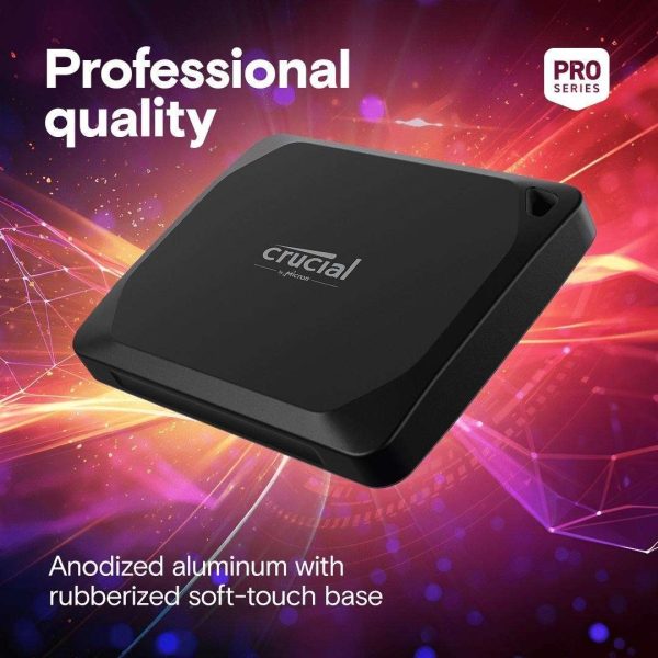 Crucial X10 Pro 4TB Portable SSD - Up to 2100MB/s read, 2000MB/s write - water and dust resistant, PC and Mac - USB 3.2 External Solid State Drive - CT4000X10PROSSD9
