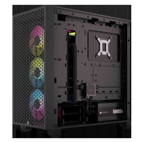 CORSAIR iCUE Link RX120 RGB 120mm PWM Fans with iCUE Link System Hub - Magnetic Dome Bearing - Triple Pack - Black