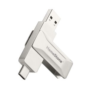 KingSpec MemoStone Series 1TB 2-in-1 USB 3.2  Portable SSD speed up to 490 MB/s Reading,Type-C Thumb Drive  for Android Phone,Compatible with Computer/Laptop USB-C(USSD) 1TB