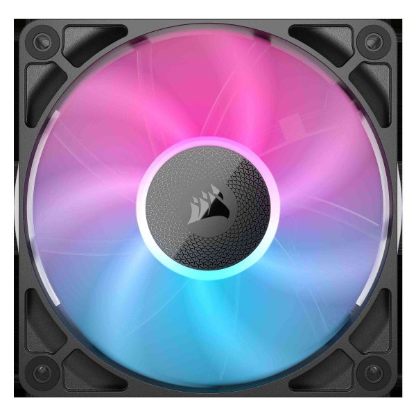 CORSAIR iCUE Link RX120 RGB 120mm PWM Fans with iCUE Link System Hub - Magnetic Dome Bearing - Triple Pack - Black