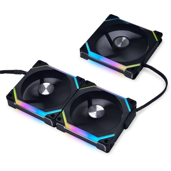 Lian Li UNI Fan SL120 V2 RGB Black 3x 12cm Fan Pack with Controller - UF-SL120V2-3B