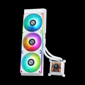 Lian Li Hydroshift 360 AIO - Pre-installed 3 x TL Fans - Side-Mounted Coolant Pathway - 2.88” LCD Screen - 480 × 480 Resolution - Captured Screenshots or Recorded Videos Shift AIO - Black (HSLCD36TW) - White,LIAN LI RGB Fans