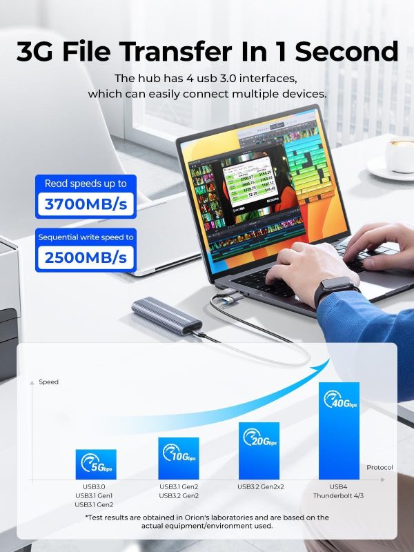 ORICO Phantom Portable SSD 3700MB/s External Solid State Drive 1TB Type- C Aluminum Alloy PSSD Built-in Cooling Fan 1TB