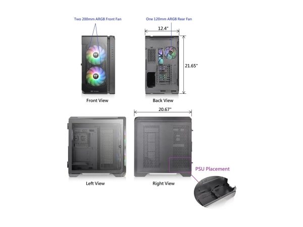 Thermaltake View 51 Tempered Glass ARGB Edition ATX Full Tower Black