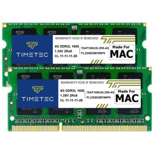 Timetec Hynix IC DDR3L 1600MHz PC3L-12800 SODIMM Compatible with Apple 2011, 2012, 2013, 2014 MacBook Pro, iMac, Mac mini (16GB Kit(2x8GB)) - 8GB (2 x 4GB)