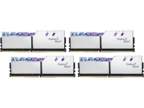 G.SKILL Trident Z Royal Series 32GB (2 x 16GB) DDR4 3200 (PC4 25600) - 128GB (4 x 32GB),DDR4 3200 (PC4 25600),16,Silver