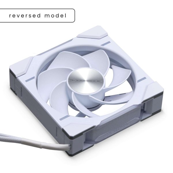 Phanteks D30-120 DRGB PWM FAN, Reverse Airflow Model, Premium D-RGB Performance Fan, ARGB/DRGB lighting, Daisy-chain Fan Linking system, White