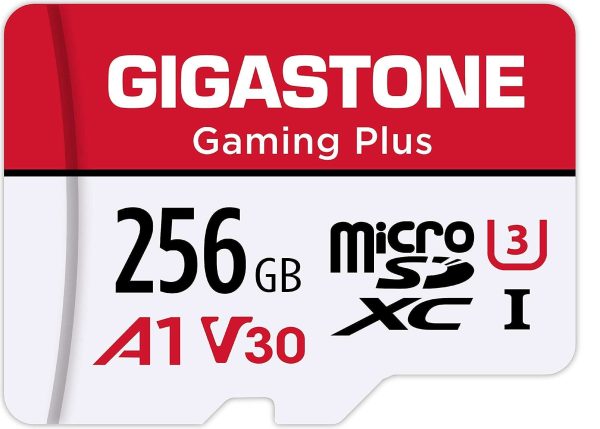 [Gigastone] Micro SD Card 32GB 5-Pack, Camera Plus, MicroSDHC Memory Card for Video Camera, Wyze Cam, Security Camera, Roku, Full HD Video Recording, UHS-I U1 A1 Class 10, up to 90MB/s, with Adapter - 256GB,Gaming Plus,1-Pack