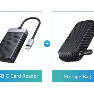ORICO USB C Card Reader 4 in 1  SD TF CF MS Memory Smart Card Reader Compact Flash Card Adapter 15cm Cable for Laptop, Phone 4-in-1 4 in 1, USB C to TF/SD/CF/CM All Read - USB 3.0 (USB-C),Single Read,USB 3.0 Card Reader & Case