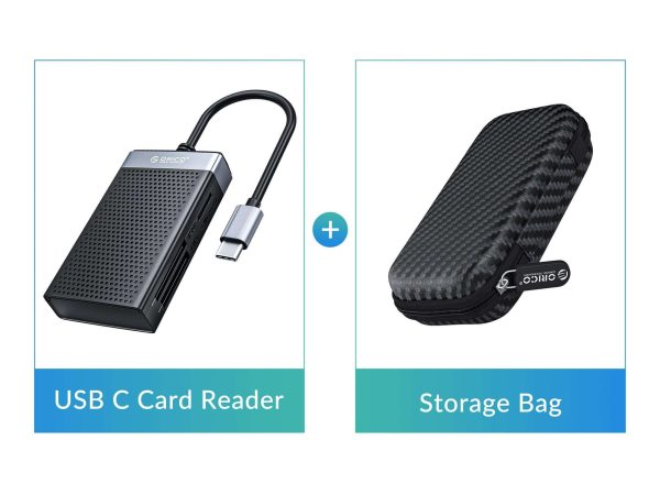 ORICO USB C Card Reader 4 in 1  SD TF CF MS Memory Smart Card Reader Compact Flash Card Adapter 15cm Cable for Laptop, Phone 4-in-1 4 in 1, USB C to TF/SD/CF/CM All Read - USB 3.0 (USB-C),Single Read,USB 3.0 Card Reader & Case