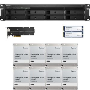 Synology RS1221+ RackStation with 4GB RAM, 800GB (2x400GB) Synology Cache and 32TB (8 x 4TB) of Synology Enterprise Drives Fully Assembled and Tested By CustomTechSales - 4GB DDR4,128TB (8 x 16TB)