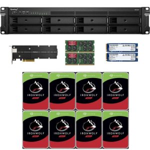 Synology RS1221+ RackStation with 16GB RAM, 1.6TB (2x800GB) Synology Cache and 80TB (8 x 10TB) of Seagate Ironwolf NAS Drives Fully Assembled and Tested By CustomTechSales