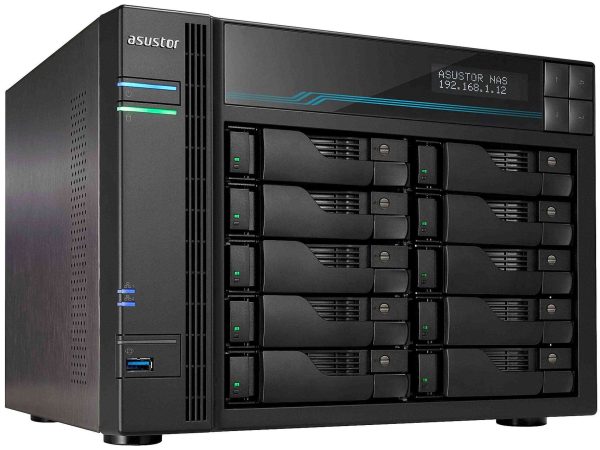 Asustor AS6706T Lockerstor 6 Gen2,4Bay NAS,Quad-Core 2.0GHz CPU,Dual 2.5GbE Ports,8GB DDR4,Four M.2 SSD Slots (Diskless) - 10-Bay,Intel Xeon,8GB,2,AS7110T