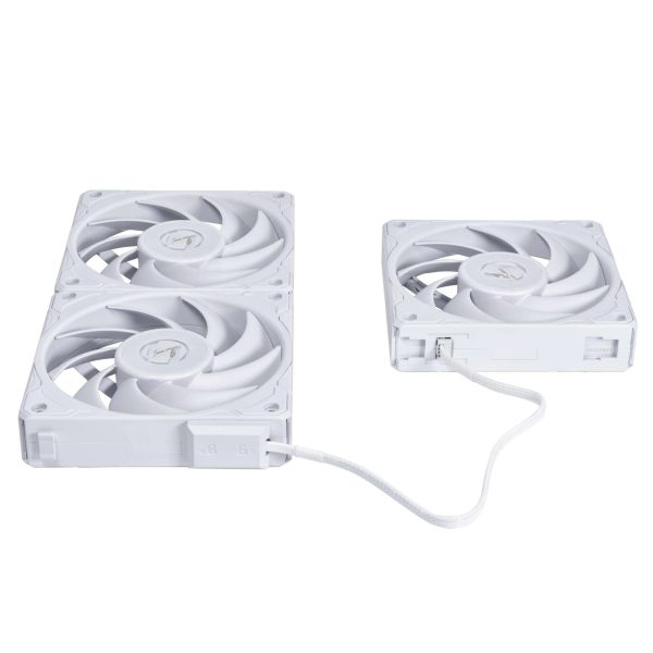 LIAN LI UNI Fan P28 120 White  3x 12cm Fan Pack with a Fan Speed Controller -- UF-P28120-3W