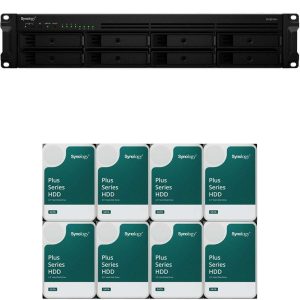 Synology RS1221RP+ RackStation with 8GB RAM and 32TB (8 x 4TB) of Synology Plus NAS Drives Fully Assembled and Tested By CustomTechSales - 4GB DDR4