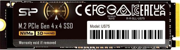 Silicon Power 4TB US75 Nvme PCIe Gen4x4 M.2 2280 SSD R/W Up to 7,000/6,500 MB/s (SU04KGBP44US7505SN) Compatible with Playstation 5