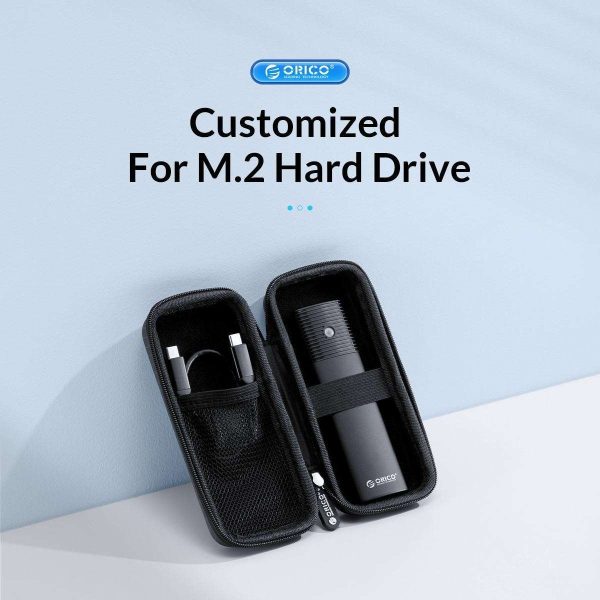 ORICO M.2 Hard Drive Case Portable HDD Storage Protection Bag for External M.2 SSD /USB Cable /U Disk Large Capacity