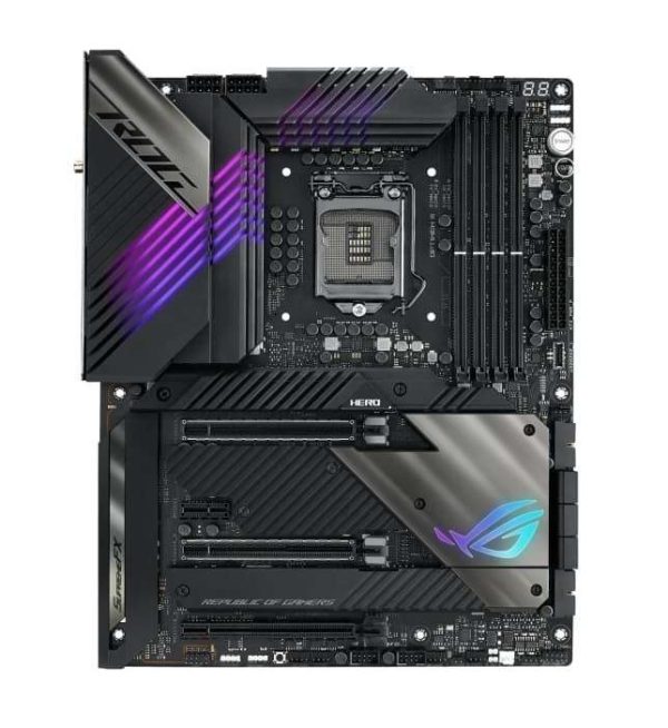 ASUS ROG Maximus XIII Hero (WiFi 6E) Z590 LGA 1200 (Intel 11th/10th Gen) ATX Gaming Motherboard (PCIe 4.0, 14+2 Power Stages, DDR4 5333+, Dual 2.5Gb LAN, Thunderbolt 4 Onboard, Bluetooth v5.2. - ROG MAXIMUS XIII HERO