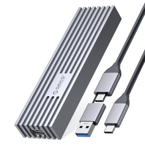 ORICO  40Gbps M.2 NVMe Enclosure for Thunderbolt 4/Thunderbolt 3/USB4 Max 4TB SSD 2230/2242/2260/2280 Aluminum M2 External SSD Case for M1 M2 Pro/Max, Compatible with USB4/3.2/3.1/3.0/2.0 - Gray,M.2 NVMe / NGFF SSD,USB 3.2 Gen2 (10Gbps)