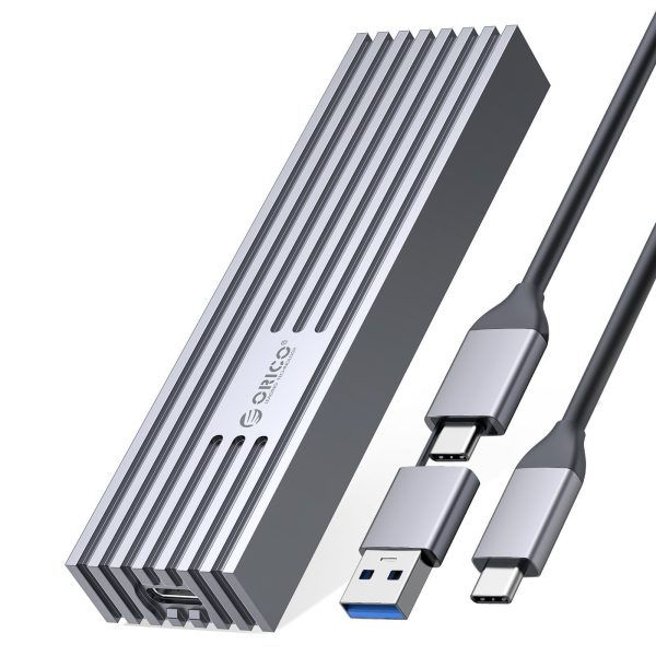 ORICO  40Gbps M.2 NVMe Enclosure for Thunderbolt 4/Thunderbolt 3/USB4 Max 4TB SSD 2230/2242/2260/2280 Aluminum M2 External SSD Case for M1 M2 Pro/Max, Compatible with USB4/3.2/3.1/3.0/2.0 - Gray,M.2 NVMe / NGFF SSD,USB 3.2 Gen2 (10Gbps)