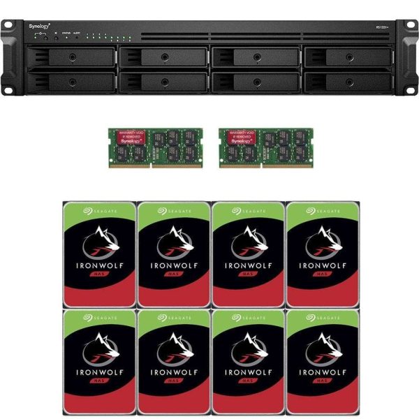 Synology RS1221+ RackStation with 16GB RAM and 64TB (8 x 8TB) of Seagate Ironwolf NAS Drives Fully Assembled and Tested By CustomTechSales