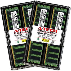 128GB (2x64GB) RAM for Dell PowerEdge R430, R530, R630, R630 XL, R730, R730 XL, R730xd, R730xd XL, R830, R930 | 13th Gen. Rack Servers | DDR4 2133MHz ECC LRDIMM PC4-17000 4Rx4 Load Reduced Memory Kit - 128GB (4 x 32GB),DDR4 2400 (PC4 19200)