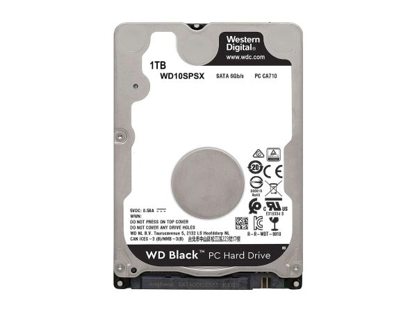 WD Black 1TB Hard Drive - 7200 RPM SATA 6Gb/s 64MB Cache 2.5 Inch - WD10SPSX