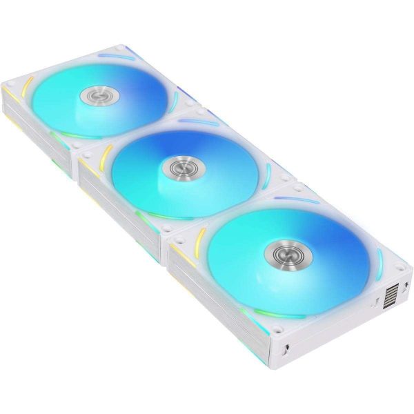 LIAN LI UNI Fan AL120 V2 RGB White 3x 120mm Fan Pack with Controller - UF-AL120V2-3W