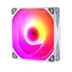 Phanteks M25-140 D-RGB fan, High-Airflow radiator performance, PWM control up to 1800RPM, ARGB/DRGB lighting, Daisy-Chain cable, Black - White