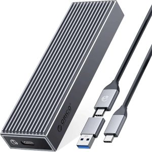 ORICO M.2 NVMe SSD Enclosure USB 3.2 Gen2 10Gbps Type-C for PCIE NVMe SSD Disk for SSD Size 2230/2242/2260/2280 Support Up to 4TB SSD With Built-in Cooling Vest