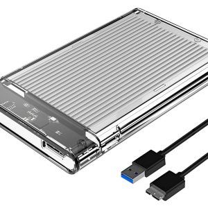 ORICO Aluminum USB3.0 to SATA III 2.5" External Hard Drive Enclosure 5Gbps High-Speed for 7mm and 9.5mm 2.5 Inch SATA HDD/SSD Tool Free [UASP and 4TB Max Supported](2179U3) - Silver