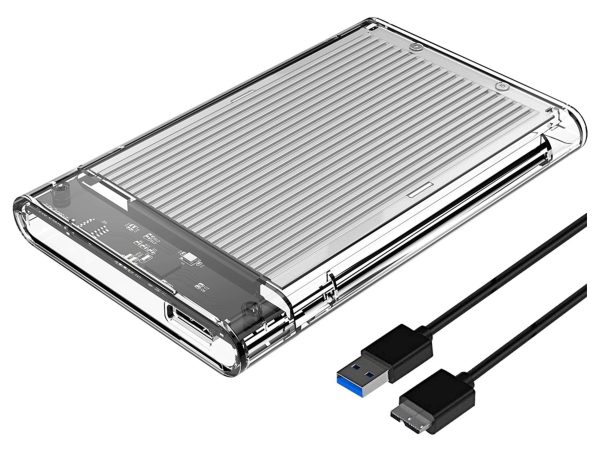 ORICO Aluminum USB3.0 to SATA III 2.5" External Hard Drive Enclosure 5Gbps High-Speed for 7mm and 9.5mm 2.5 Inch SATA HDD/SSD Tool Free [UASP and 4TB Max Supported](2179U3) - Silver