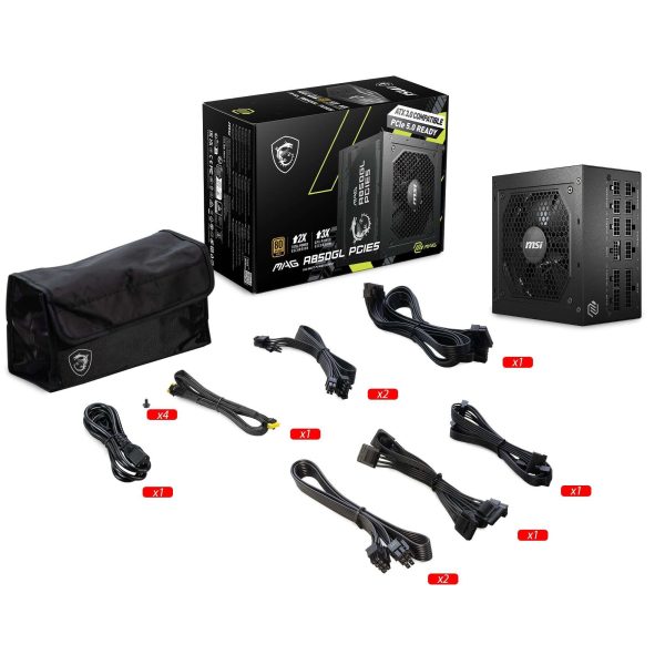 MSI 850 W Full Modular 80 PLUS GOLD Certified