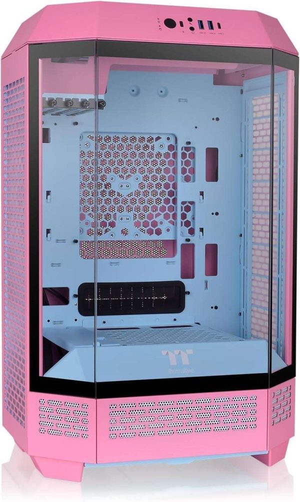 Thermaltake Tower 300 Series Micro-ATX Tower Chassis Black - Pink