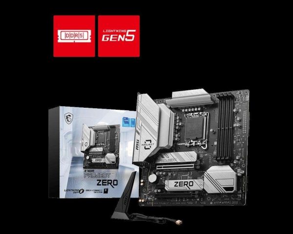 MSI B760 GAMING PLUS WIFI LGA 1700 (280) DDR5 ATX Motherboards - Intel,  SATA 6Gbps, Wi-Fi 6E, Bluetooth 5.3,  7.1 HD Audio, PCIe 4.0 x16, 2.5G LAN - B760M PROJECT ZERO