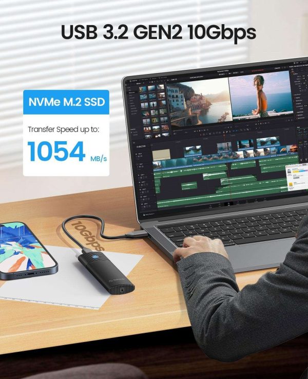ORICO M.2 NVMe SSD 512GB PCIe Gen3. X4, NVMe 1.3 64L 3D NAND QLC Internal Solid State Drive 2280 with M.2 NVMe SSD Enclosure