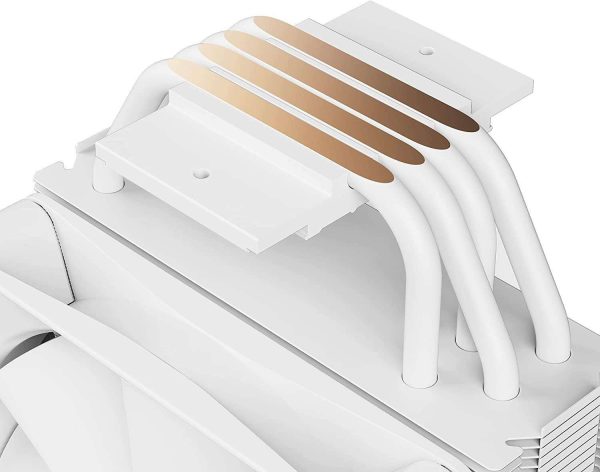 NZXT T120 CPU Air Cooler - RC-TN120-W1 - CPU Liquid Cooler - Conductive Copper Pipes - Fluid Dynamic Bearings - AMD and Intel Compatibility - White