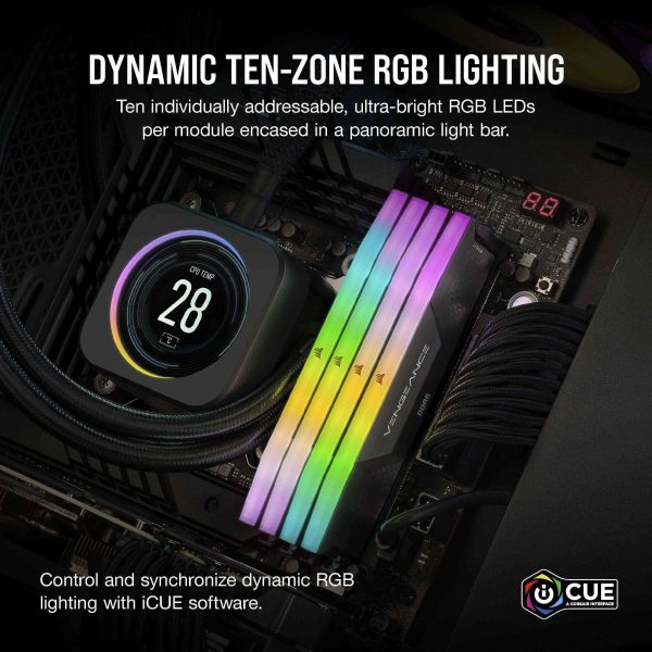 CORSAIR Vengeance RGB 192GB (4 x 48GB) DDR5 5200 (PC5 41600)