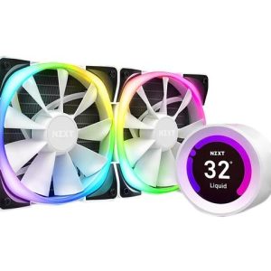 NZXT Kraken Z Series Z73 360mm - RL-KRZ73-01 - AIO RGB CPU Liquid Cooler - Customizable LCD Display - Improved Pump - Powered by CAM V4 - RGB Connector - Aer P 120mm Radiator Fans LGA 1700 Compatible - 2 Fan Slots (120 mm),White,Kraken Z53 RGB