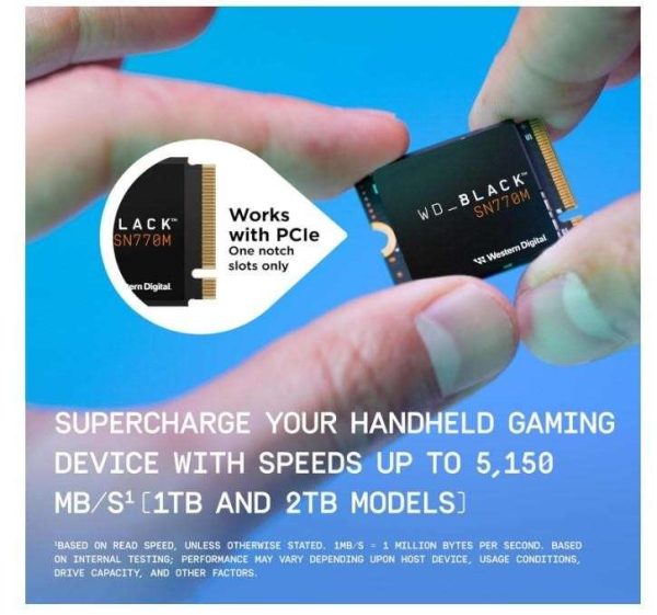 WD_BLACK 2TB SN770M M.2 2230 NVMe SSD for Handheld Gaming Devices, Speeds up to 5,150MB/s, TLC 3D NAND, Great for Steam Deck and Microsoft Surface -  WDBDNH0020BBK-WRSN