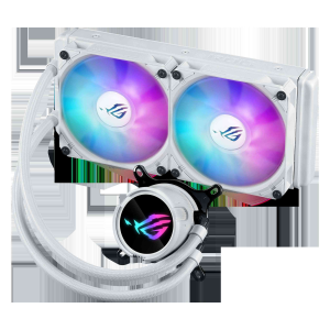 ASUS ROG Strix LC III 360 ARGB all-in-one CPU liquid cooler with 360° rotatable water block, Asetek’s new Gen7 v2 pump, premium ROG ARGB fans, and 10+ custom Aura lighting effects - 2 Fan Slots (120 mm),White,ROG STRIX LC III 240 ARGB