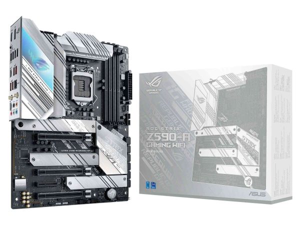 ASUS ROG Maximus XIII Hero (WiFi 6E) Z590 LGA 1200 (Intel 11th/10th Gen) ATX Gaming Motherboard (PCIe 4.0, 14+2 Power Stages, DDR4 5333+, Dual 2.5Gb LAN, Thunderbolt 4 Onboard, Bluetooth v5.2. - ROG STRIX Z590-A GAMING WIFI