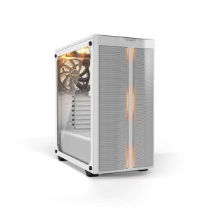 be quiet! Pure Base 500DX Black, ATX Computer Case, ARGB, Mid Tower, Tempered Glass Window - Arctic White